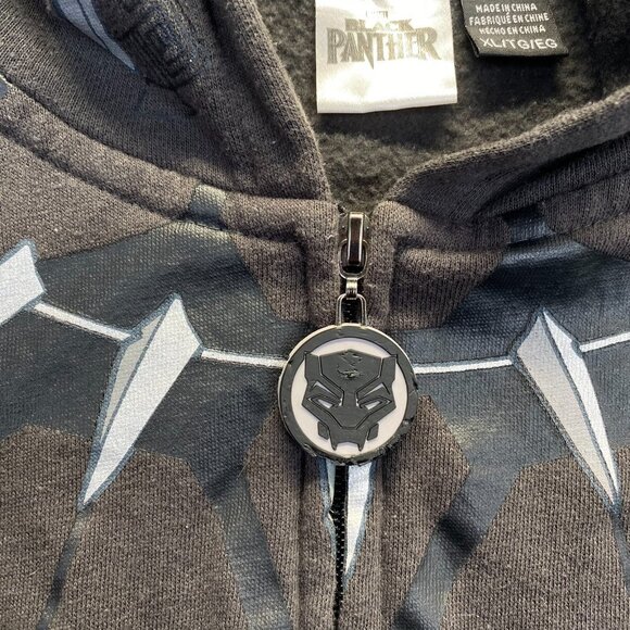 Black Panther Teens  Tchalla Cosplay Hoodie Sweatshirt Size XL MARVEL - Picture 9 of 14
